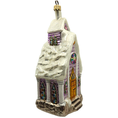 Christopher Radko Midnight Blessings Church Christmas Tree Ornament 99-382-0