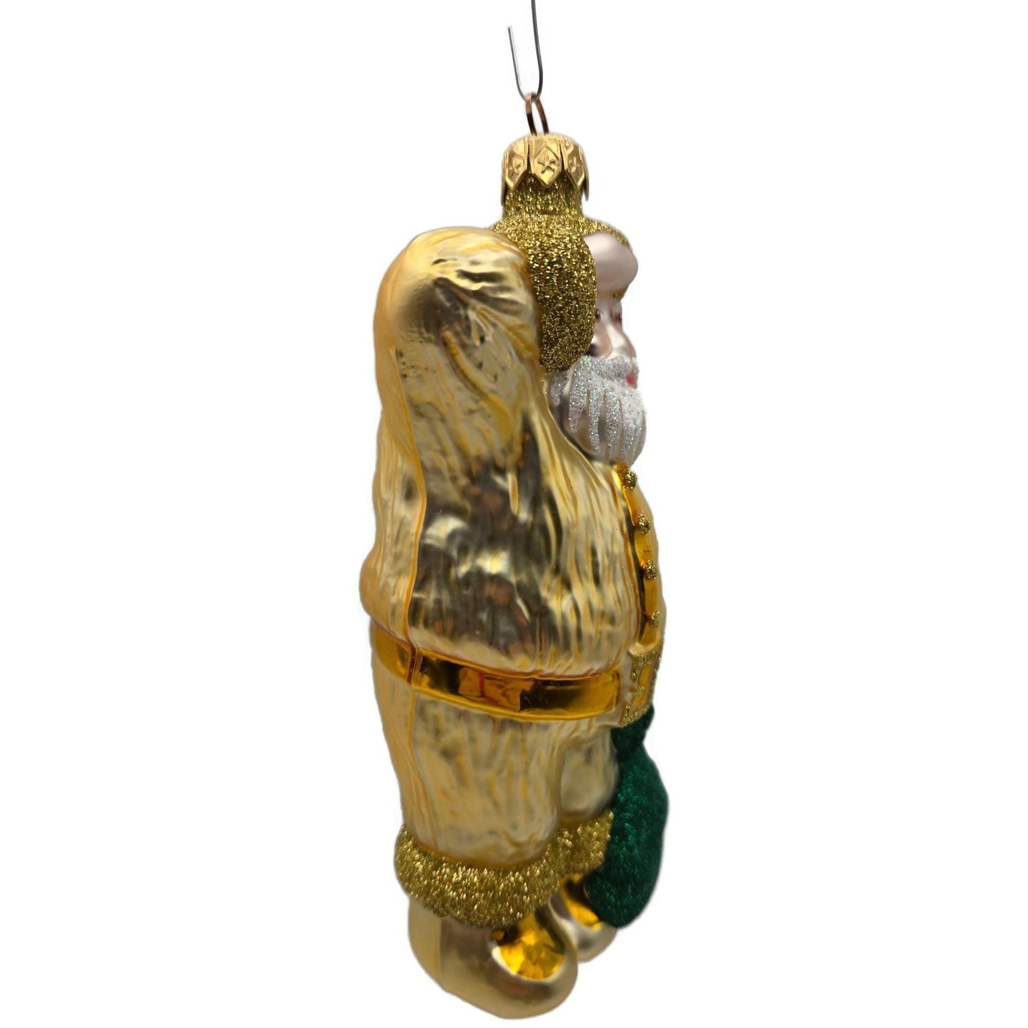 Patricia Breen A Santa for Thomas Gold Green Bag Christmas Tree Ornament