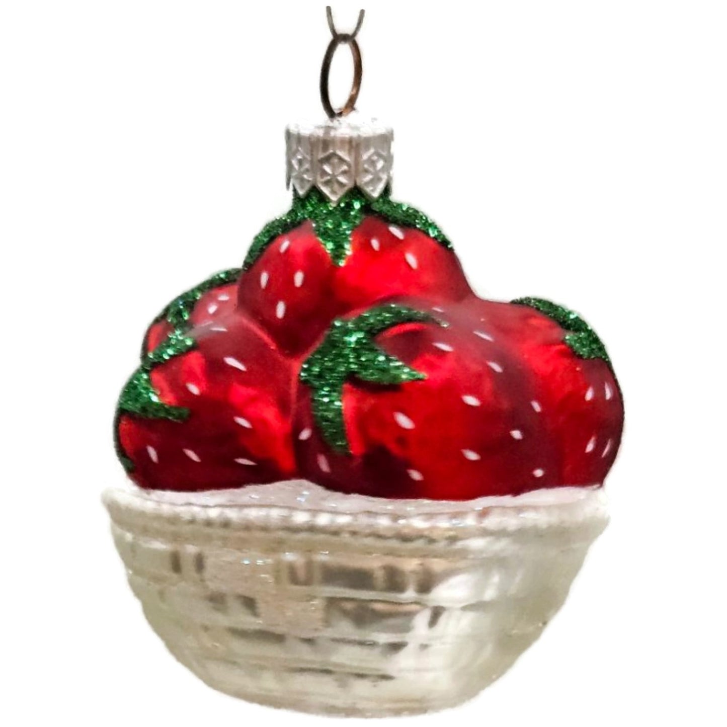 Patricia Breen Strawberry Basket Fruit Spring Dessert Christmas Tree Ornament