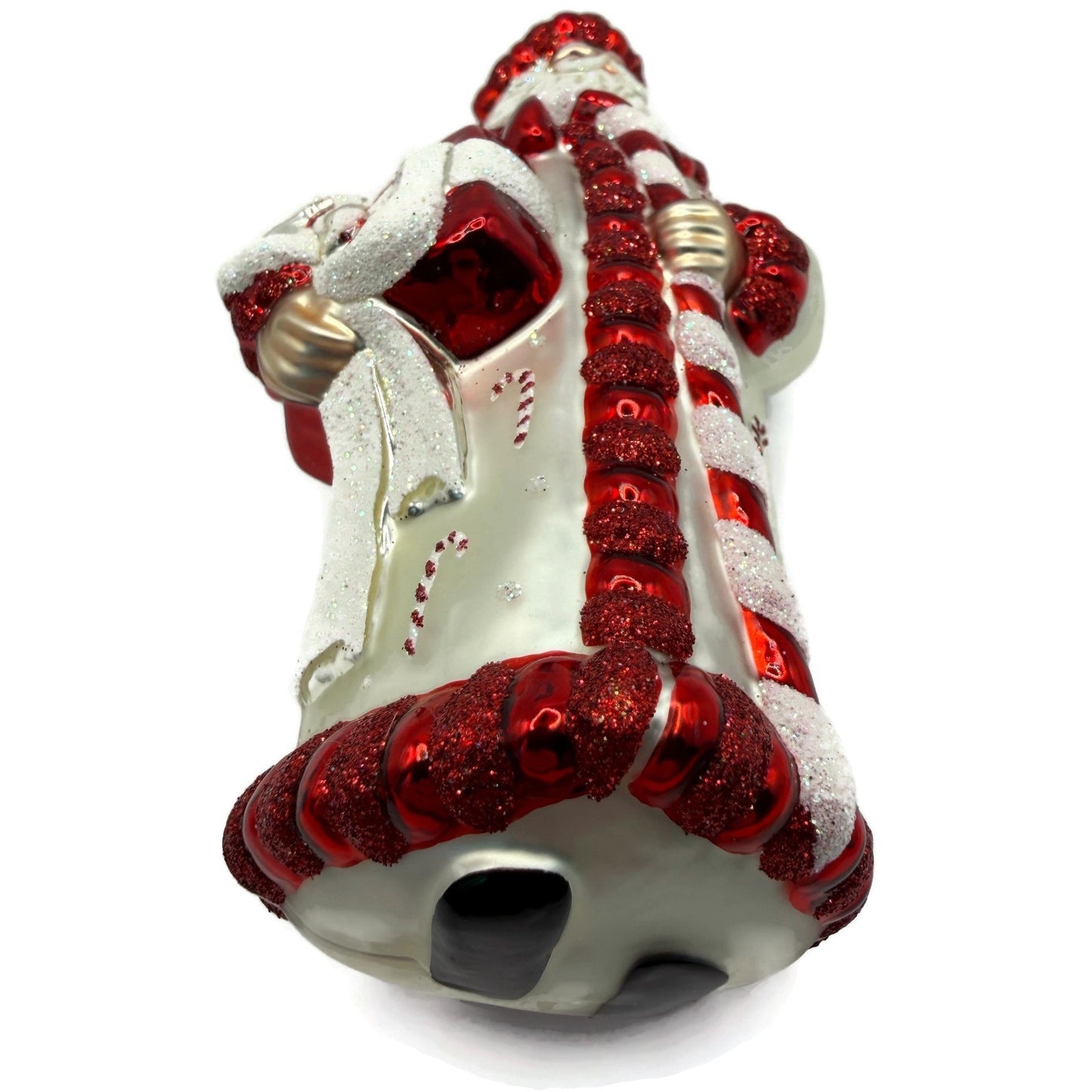Patricia Breen Candy Cane Claus Red Matte Santa Present Christmas Ornament 2105