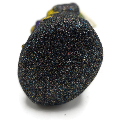 Larry Fraga Mr. Fabulous Glitter Series Green Purple Christmas Tree Ornament