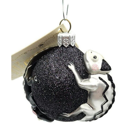 Patricia Breen Once Again for James Chameleon Black Platinum Christmas Ornament