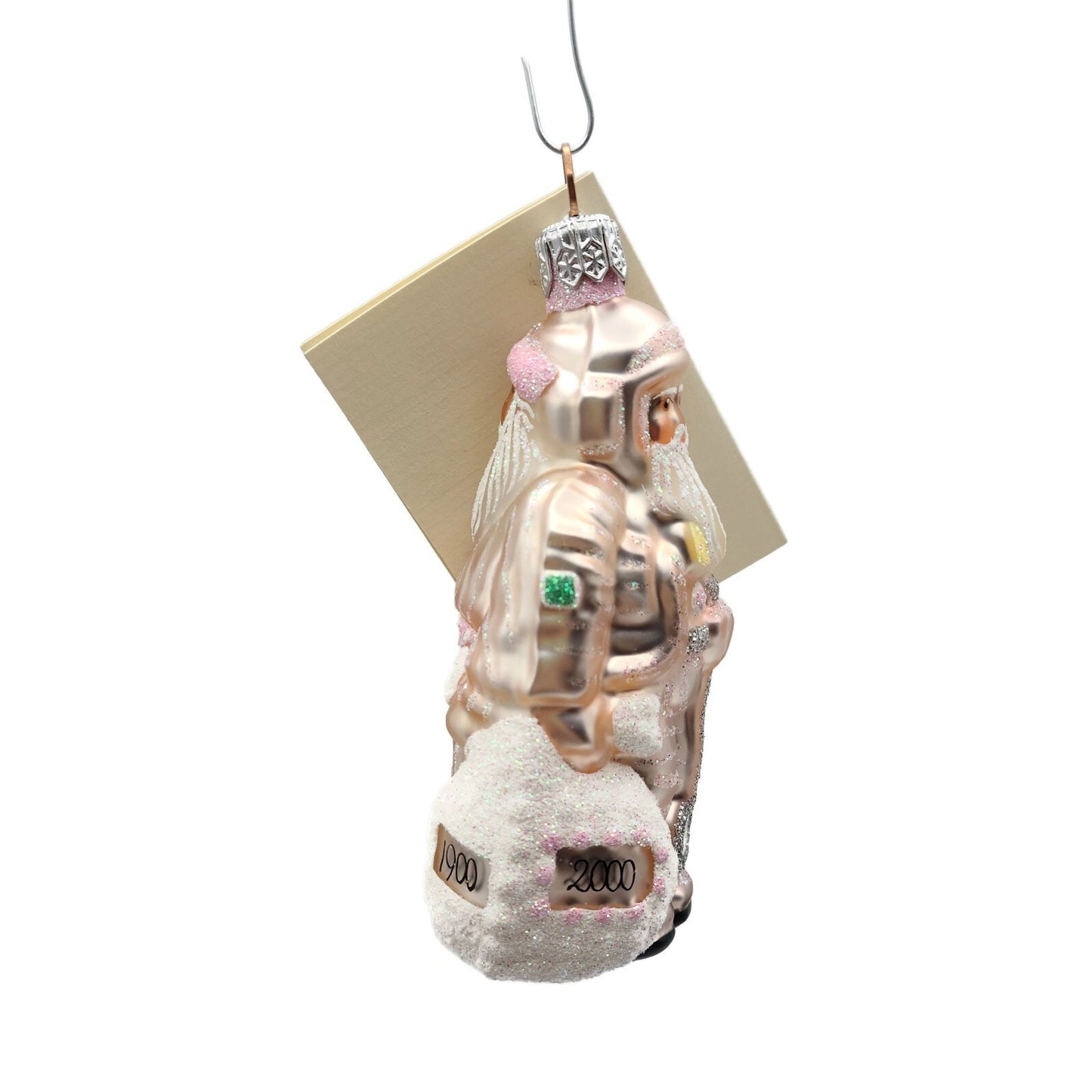 Patricia Breen Miniature Millennium Santa Claus Pink Christmas Tree Ornament
