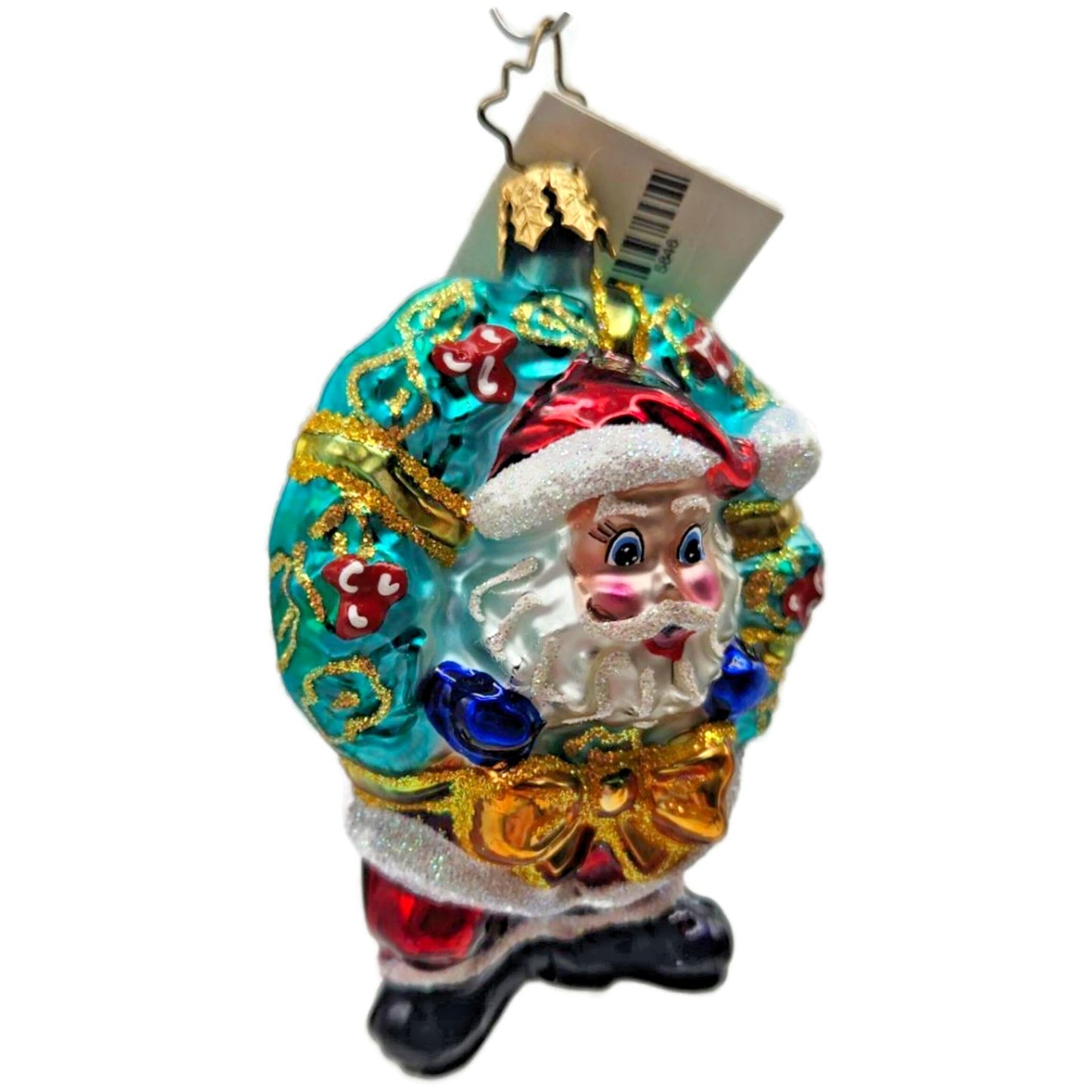 Christopher Radko I've Been Framed Little Gems Santa Christmas Ornament 1011241