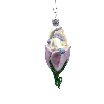 Patricia Breen Bluebell Santa Lilac Flower Pearl Spring Christmas Tree Ornament