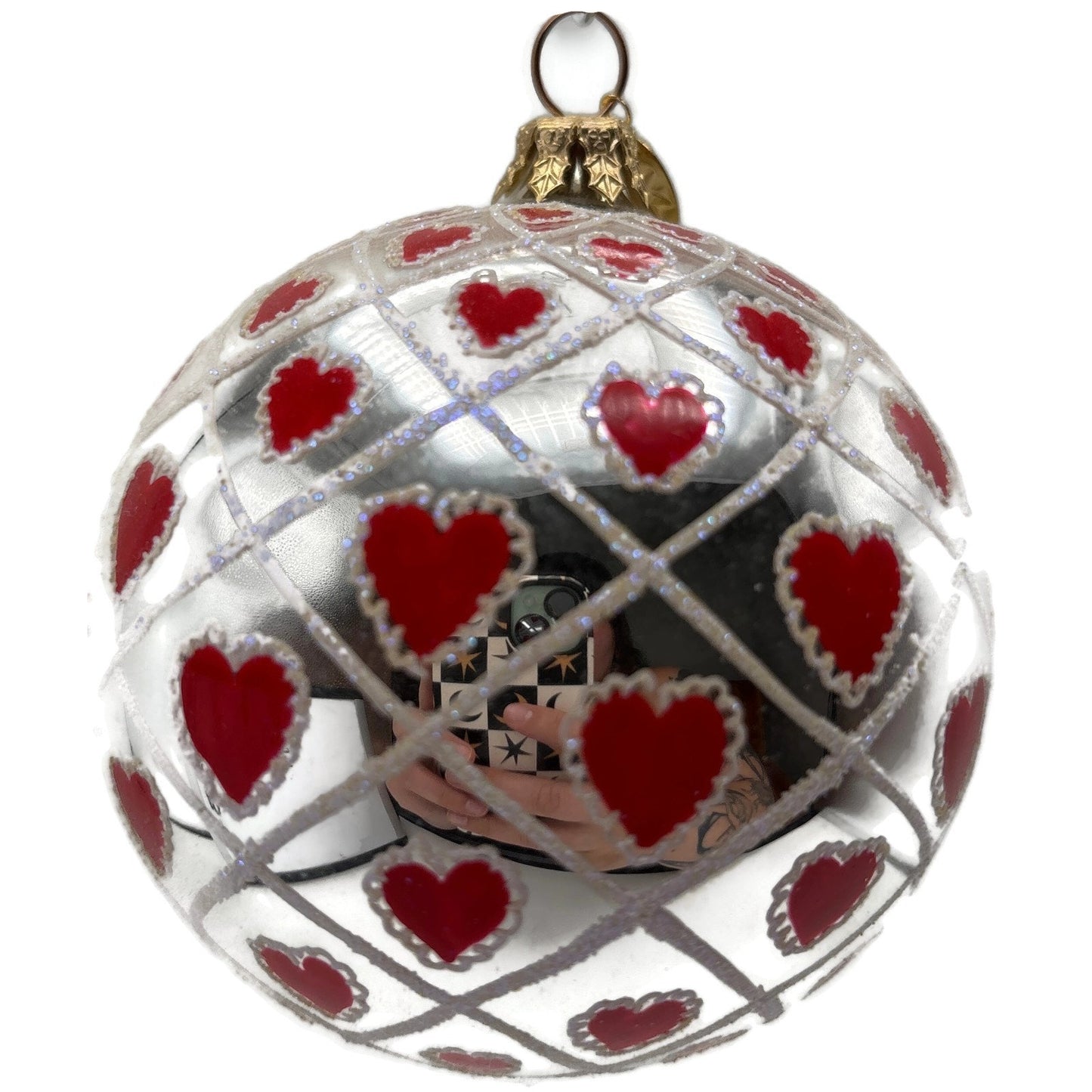 Christopher Radko Petite Many Splendored Heart Valentines Day Ornament 01-0668-0