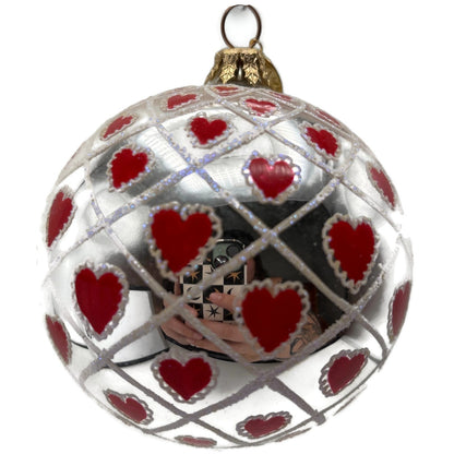 Christopher Radko Petite Many Splendored Heart Valentines Day Ornament 01-0668-0