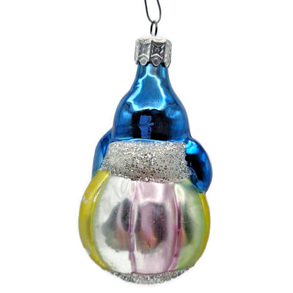Christopher Radko Munchkin Fat Lady Striped Glass Christmas Ornament 90-035-1