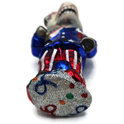 Slavic Treasures Campaigning Donkey Glass Political Party Patriotic DNC Ornament