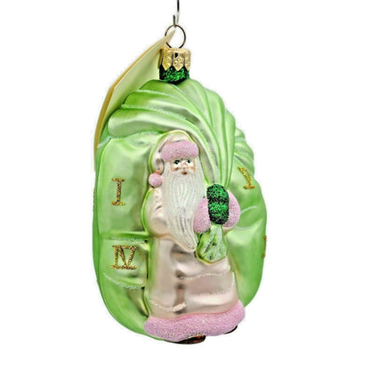Patricia Breen Advent Santa Roman Numerals Pink Christmas Tree Holiday Ornament