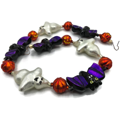 Christopher Radko Ghost Go Round Bat Pumpkin Purple Halloween Garland 98-450-0