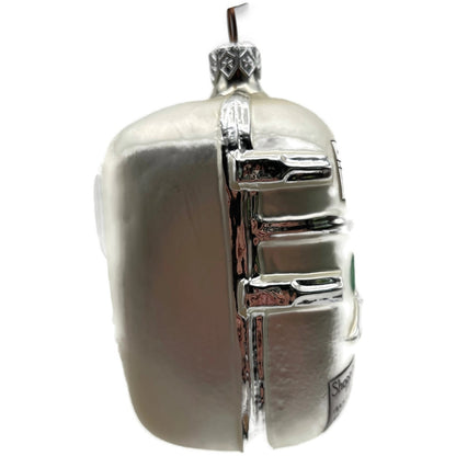 Patricia Breen Grandma Josie's Fridge Pearl Heart Silver Christmas Tree Ornament