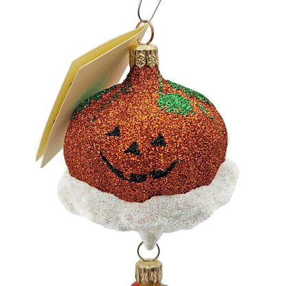 Patricia Breen Night Fright Santa Orange Pumpkin Halloween Christmas Ornament