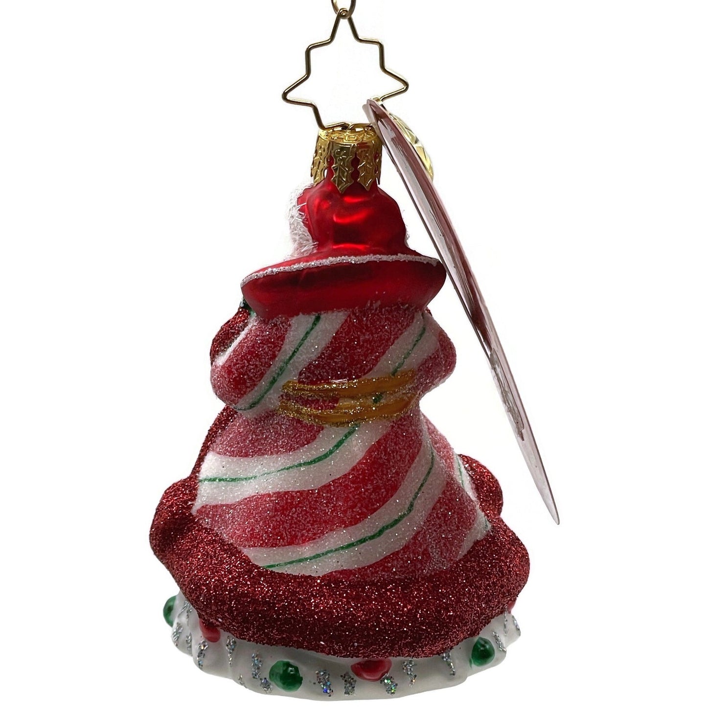 Christopher Radko Peppermint Sparkle Nicholas Gem Santa Claus Christmas Ornament