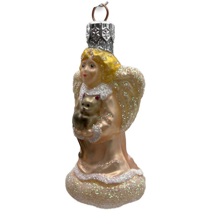 Patricia Breen Angel Pink from Quartet Of Angel Pastel Kitten Christmas Ornament