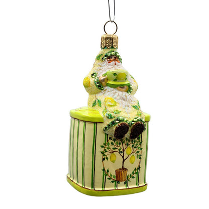 Patricia Breen Tea Time Santa Lemons Spring Party Free Standing Holiday Ornament