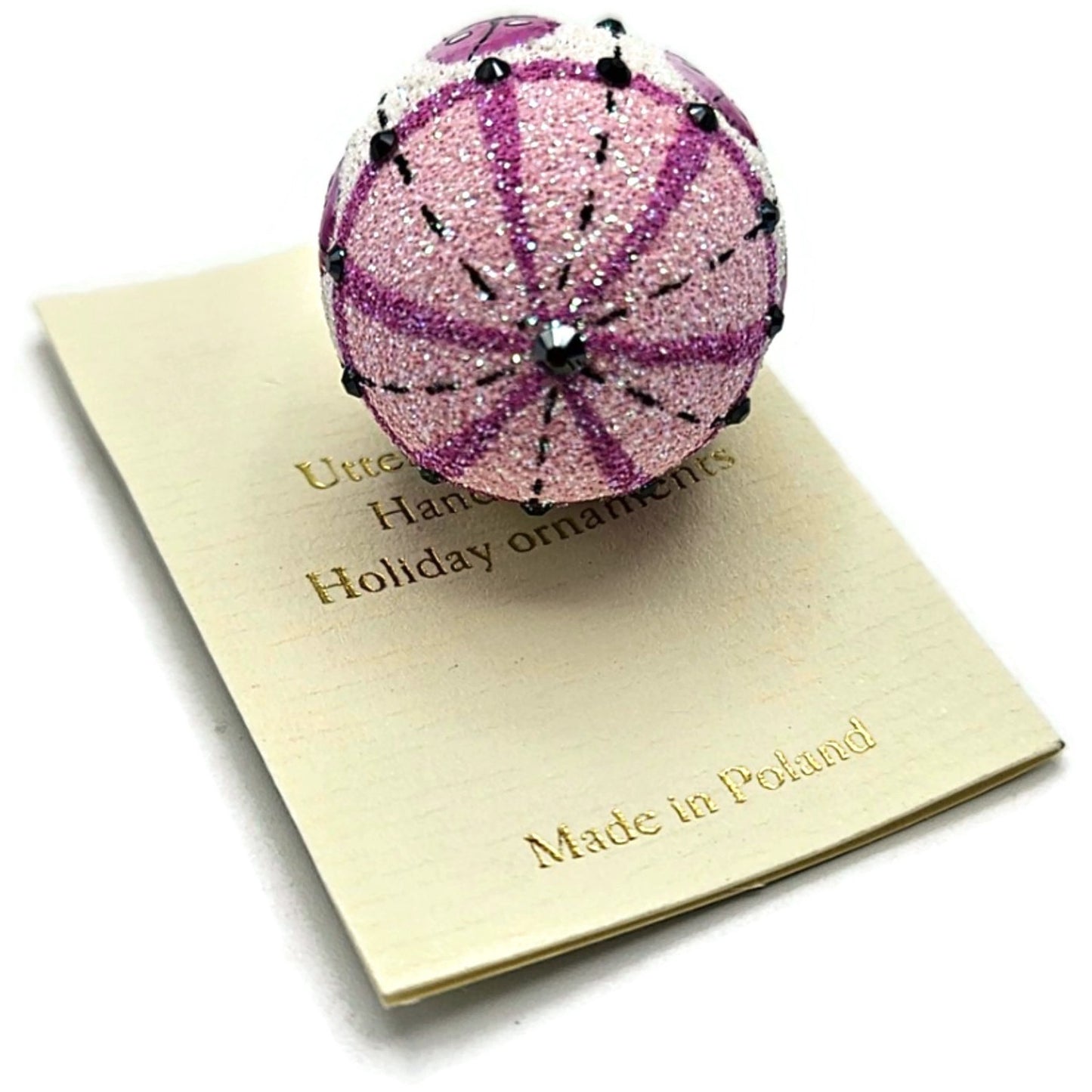 Patricia Breen Miniature Egg Surprise Ladybug Pink Easter Christmas Ornament