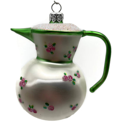 Patricia Breen Sweet Cream Pearl Green Pink Roses Spring Christmas Tree Ornament
