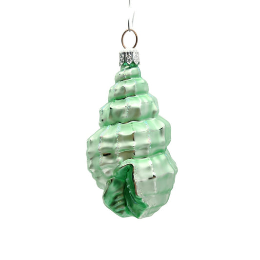 Patricia Breen Erics Shell Green Summer Aquatic Nautical Ocean Holiday Ornament