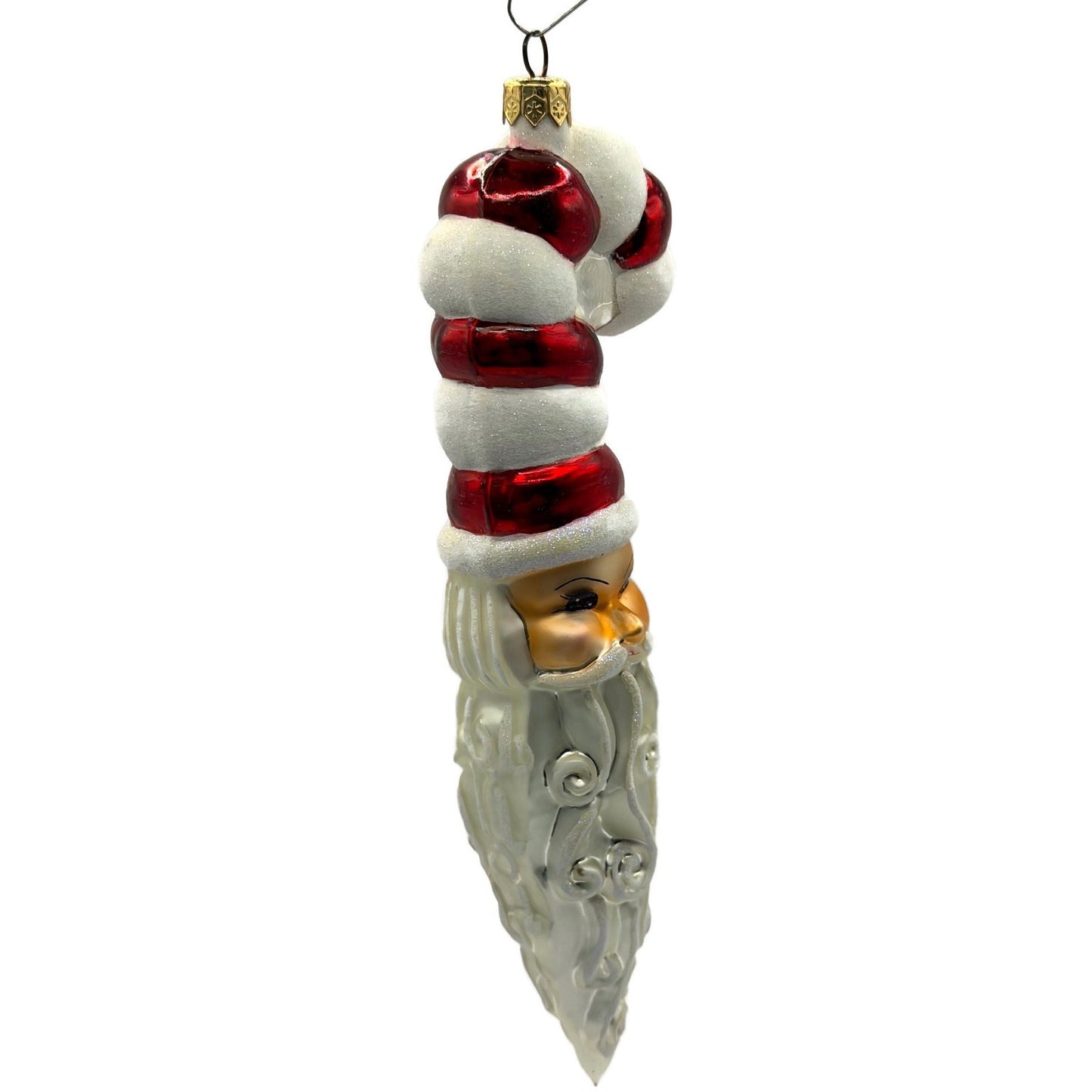 Christopher Radko St Peppermint Candy Cane Hat Santa Christmas Ornament 99-108-0