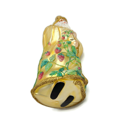 Patricia Breen Redoute Santa Strawberries Gold Fruit Spring Holiday Ornament
