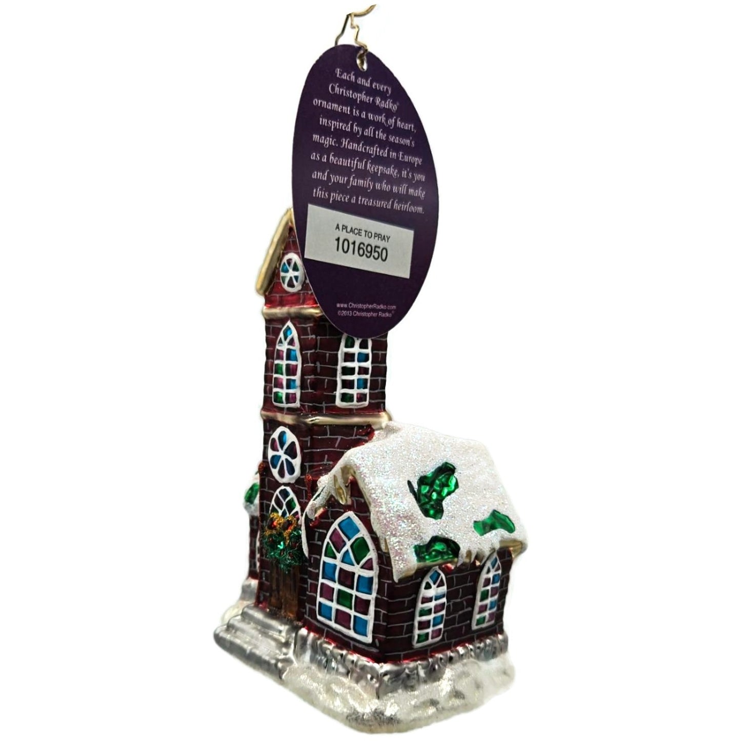 Christopher Radko A Place To Pray Church Christmas Tree Ornament 1016950