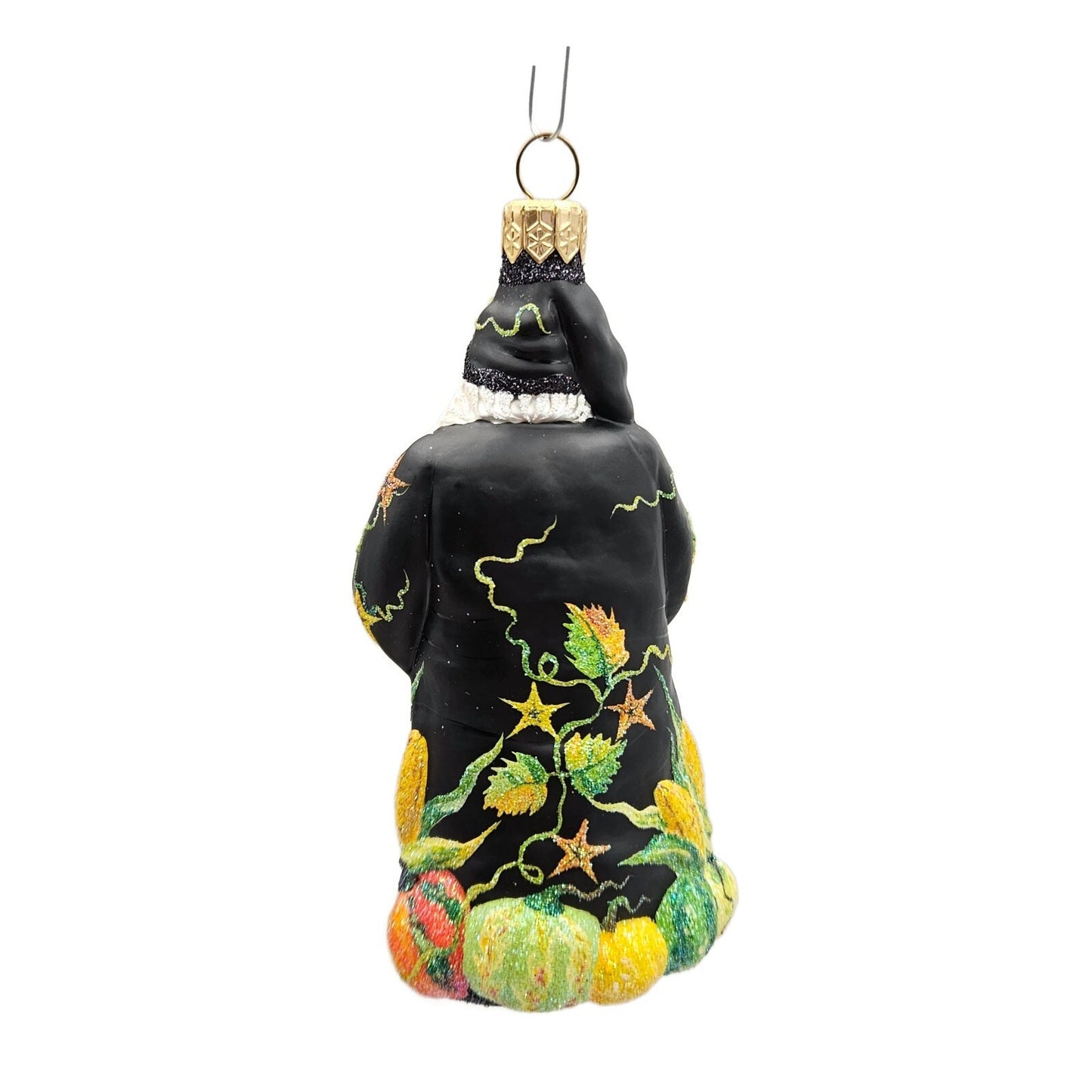 Patricia Breen Harvest Santa Claus Black Pumpkins Fall Christmas Tree Ornament