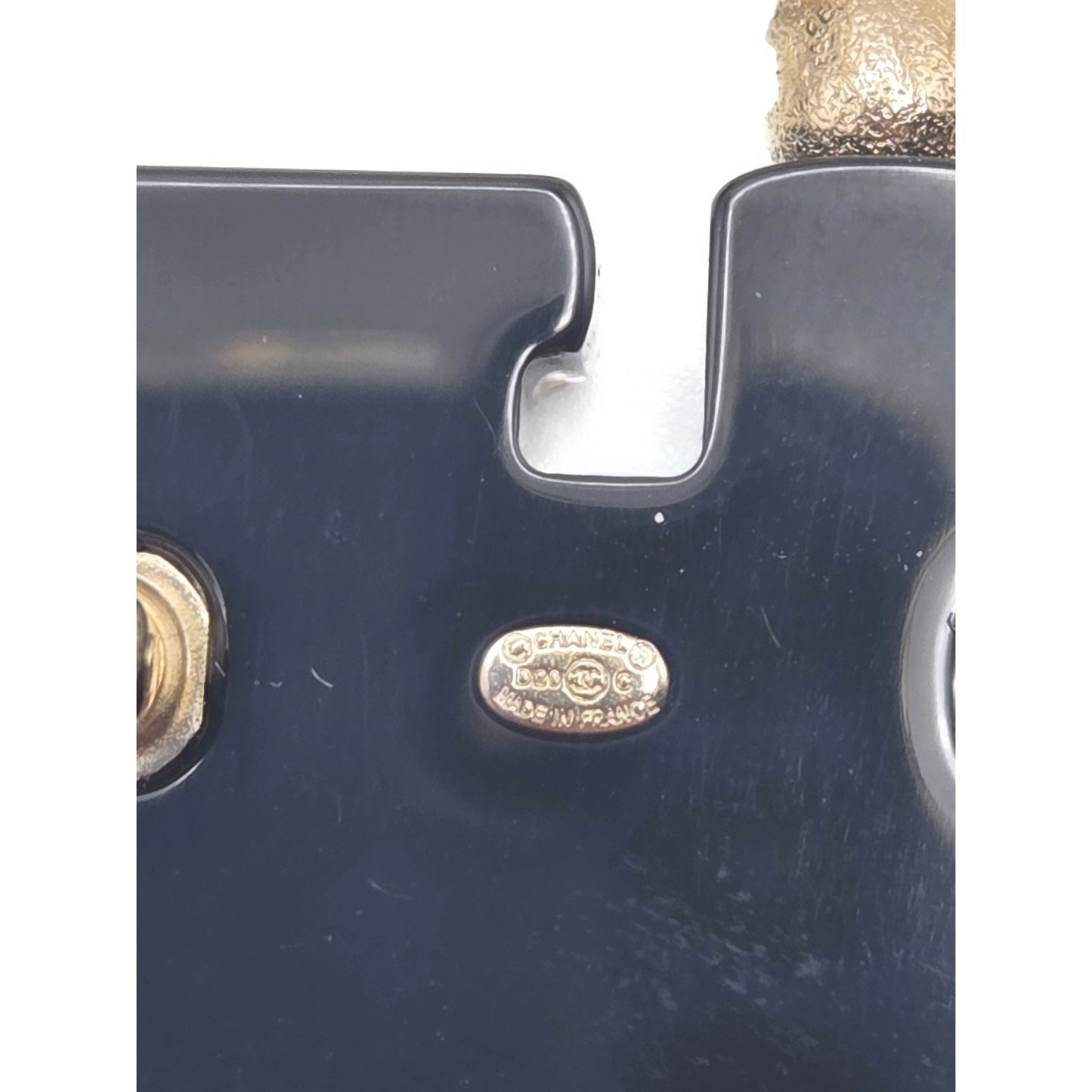 Coco Chanel Train Brooch 20C AB3237 Blue Black Gold Pearl CC Logo Rare