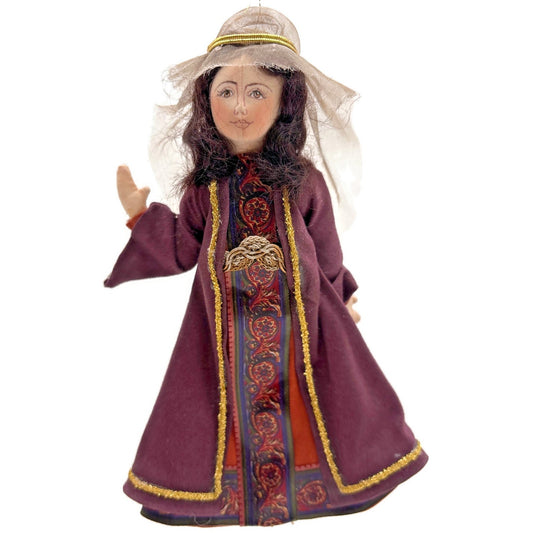 Gladys Boalt Maid Marion Robin Hood Handmade Fabric Christmas Ornament Signed