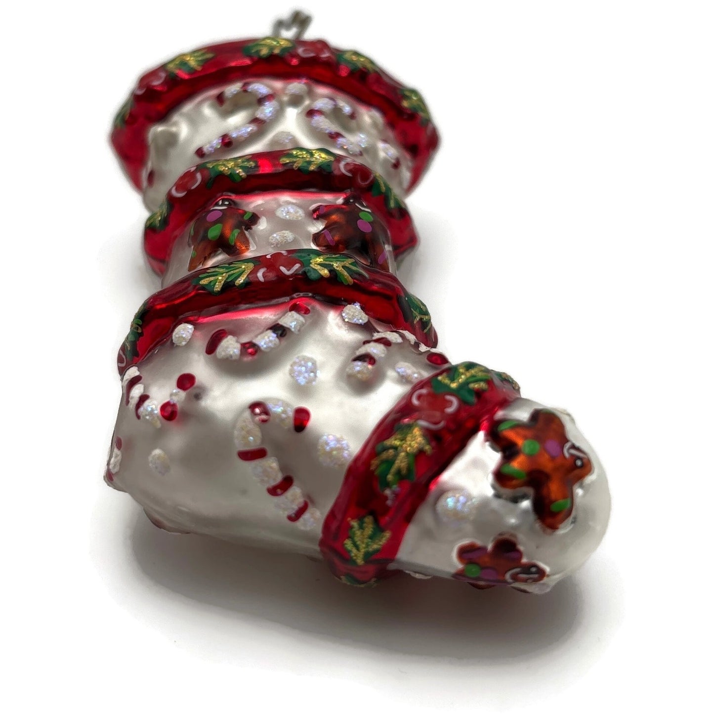 Christopher Radko Cookies 'N' Canes Stocking Christmas Tree Ornament 01-0015-0