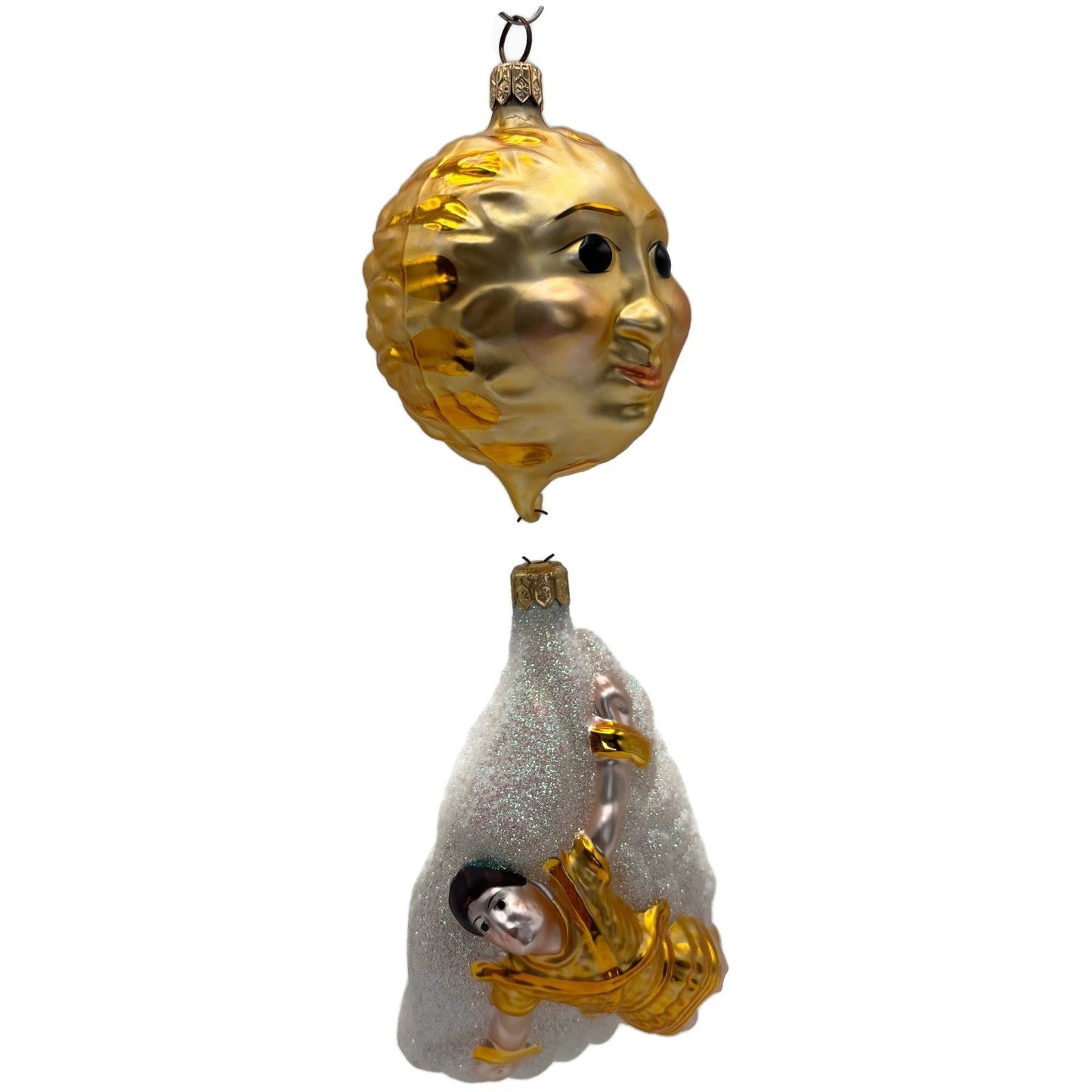 Patricia Breen Icarus Flies Gold White Sun Mythology Christmas Tree Ornament