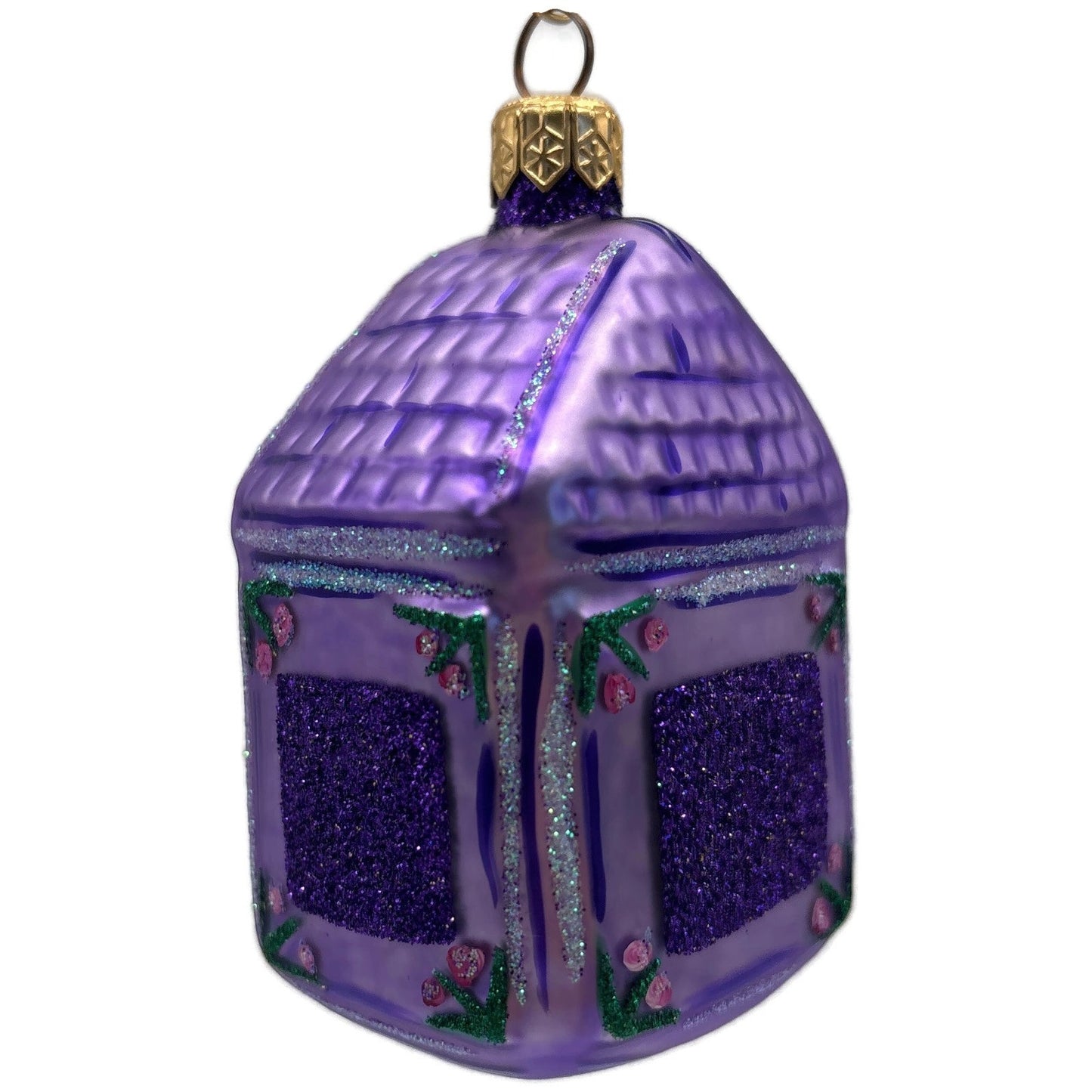 Patricia Breen Hickory Dickory Clock Lavender Birds Flowers Christmas Ornament