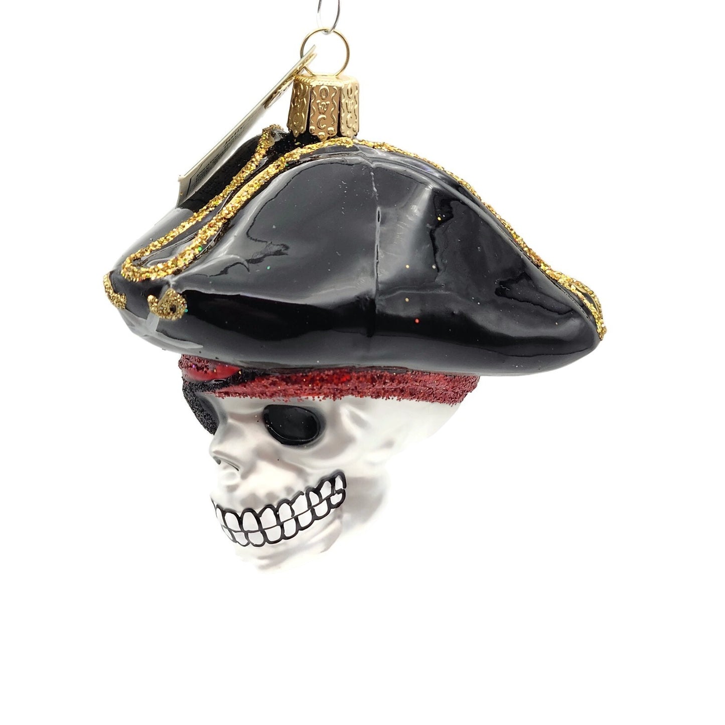 Old World Christmas Jolly Roger Pirate Skull Halloween Christmas Ornament OWC