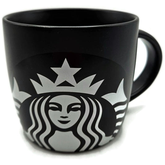 Starbucks Black Matte With Iconic Siren Logo Coffee Mug Cup 14 fl oz/414 ml