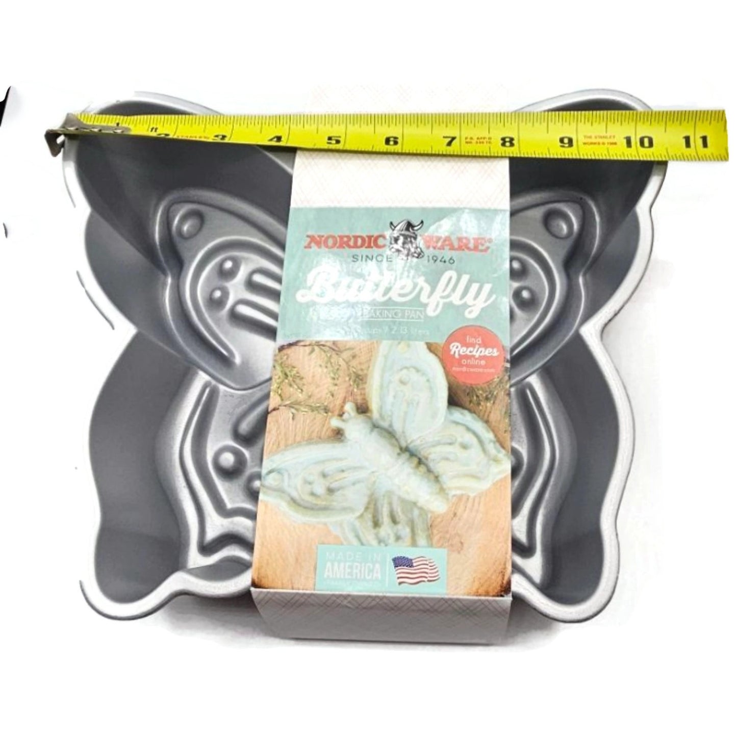 Butterfly Cake Pan Cast Aluminum Spring Summer Non Stick 9 Cups Nordic Ware Bug