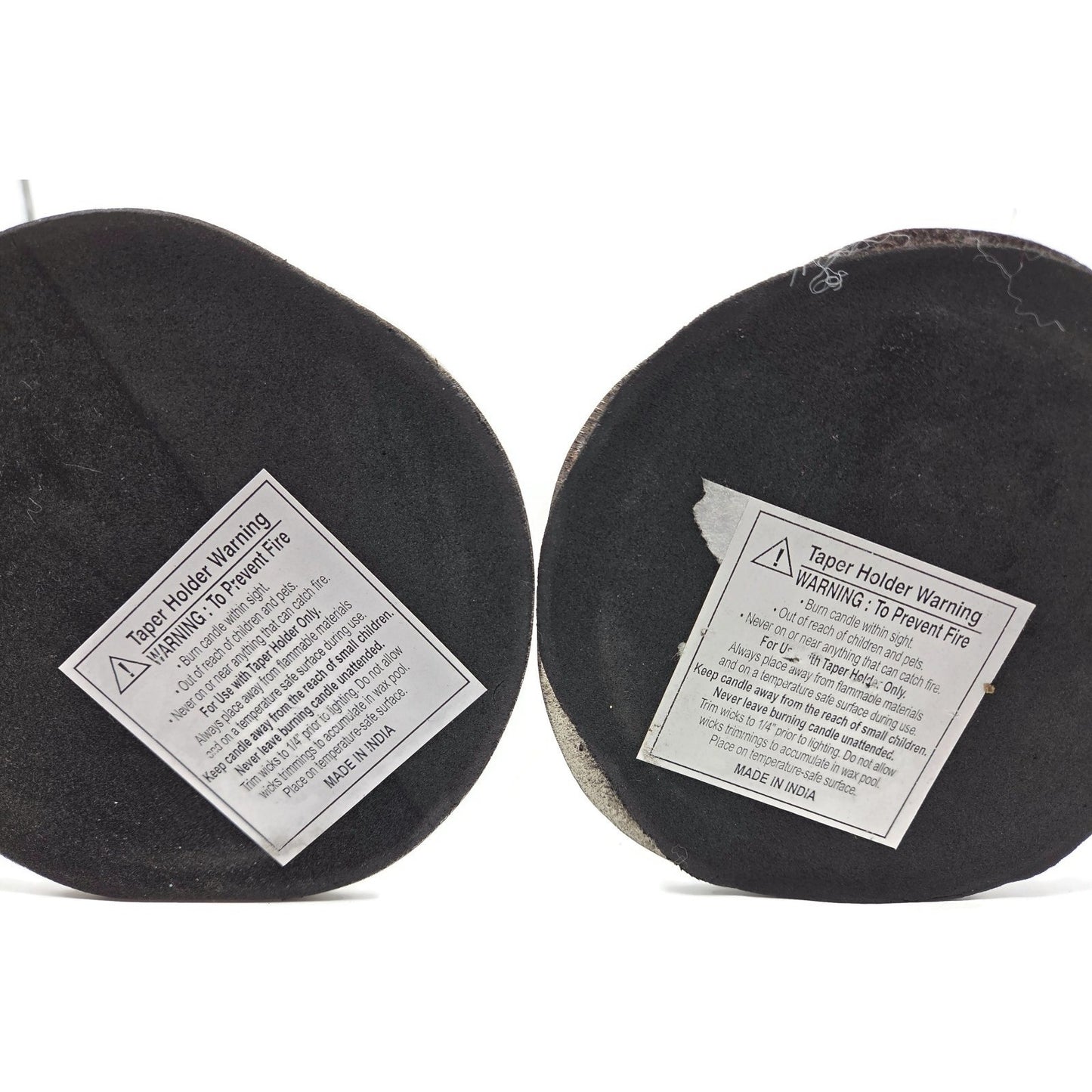 Gothic Halloween Spooky Spider Black Metal Taper Candle Holder Decor Set of 2