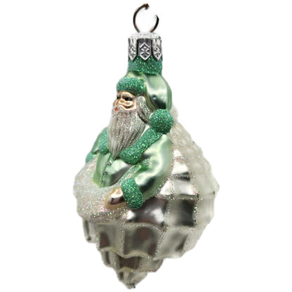 Patricia Breen Turitella Santa Green Aquatic Christmas Seashell Ornament 9939