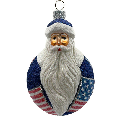 Patricia Breen Santa du Monde Liberty Patriotic Christmas Holiday Tree Ornament