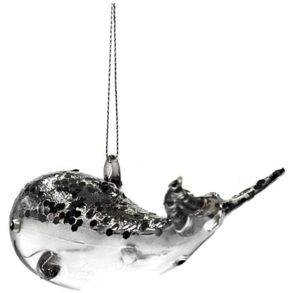 Sofferia De Carlini Speckled Moby Dick Whale Italian Christmas Tree Ornament