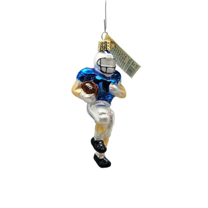 Old World Christmas Football Player OWC Blown Glass Sports Christmas Ornament