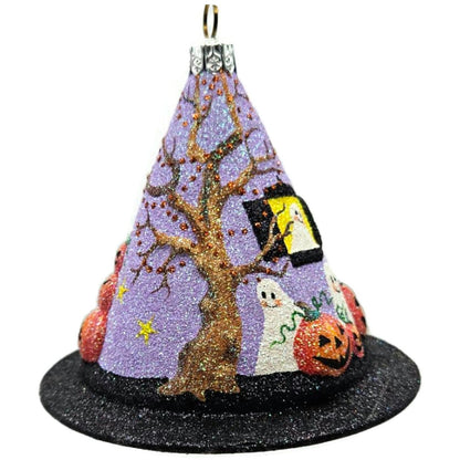 Patricia Breen Villa Boo Purple Moon Pumpkin Halloween Christmas Ornament 2356