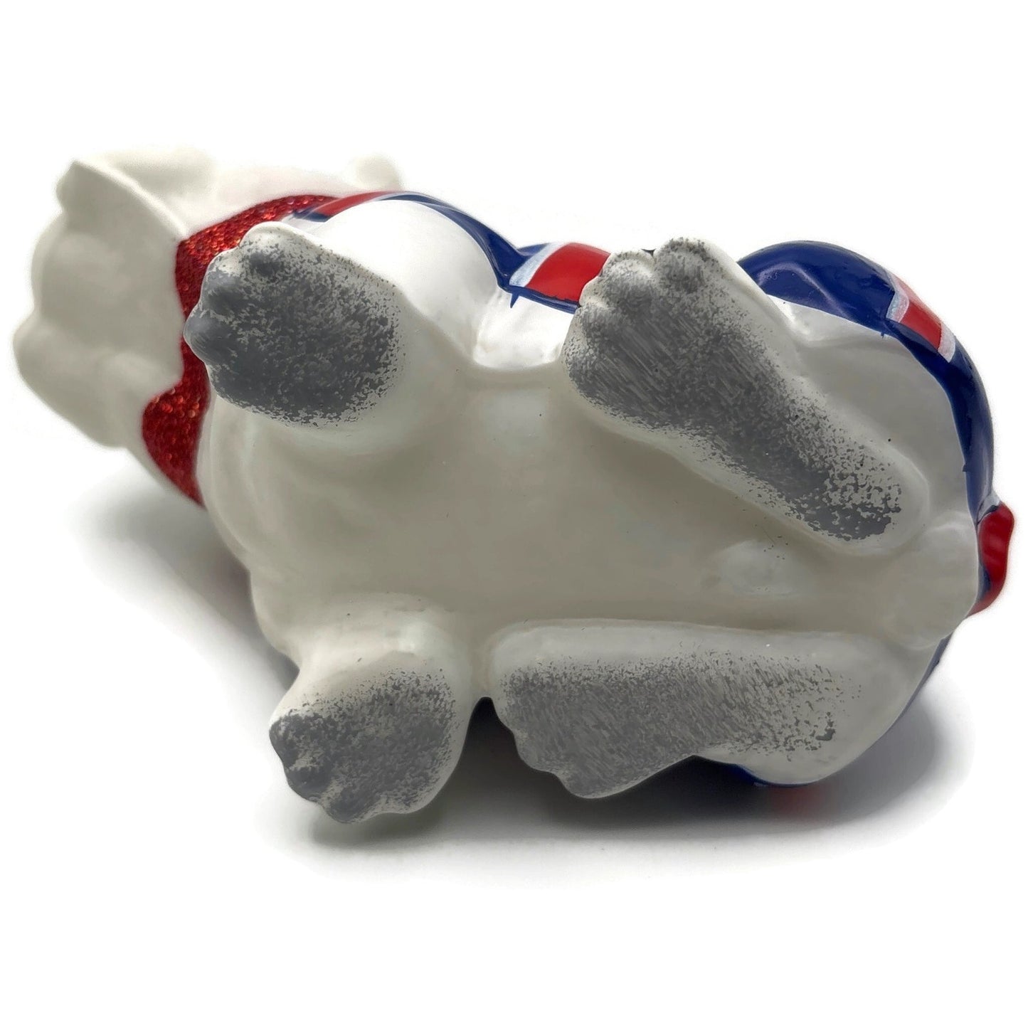 English Bulldog Union Jack Polish Glass Christmas Tree Ornament Dog England