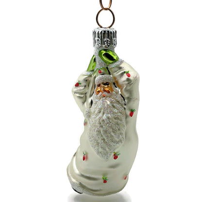 Patricia Breen Into the Blue Santa Claus Strawberry Fruit Christmas Ornament