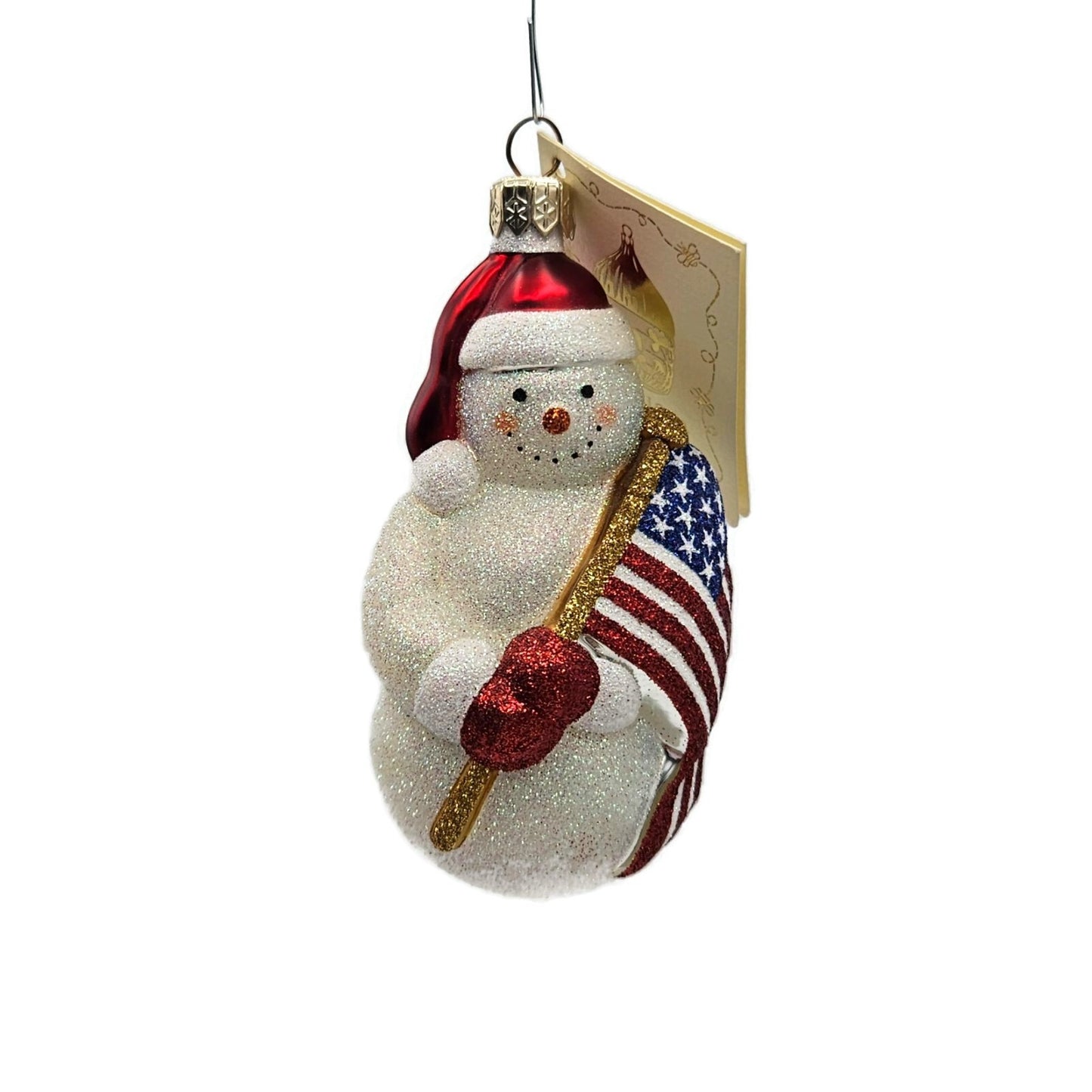 Patricia Breen Miniature Bunker Hill Snowman American Flag Patriotic Ornament