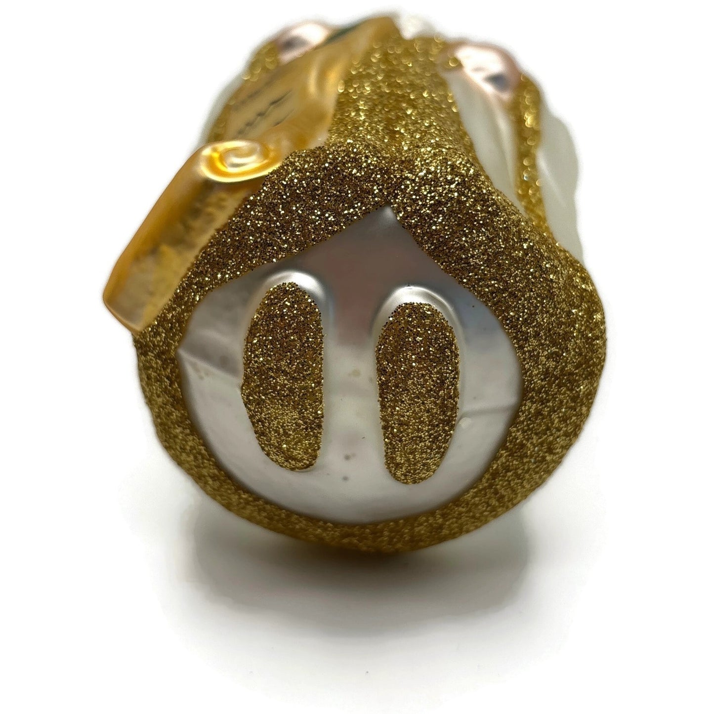 Patricia Breen Making His List Santa Pearl Gold Holly Berries Christmas Ornament