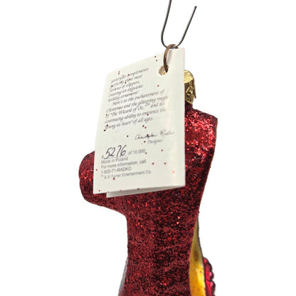 Christopher Radko The Ruby Slippers Wizard of Oz Christmas Tree Ornament Set