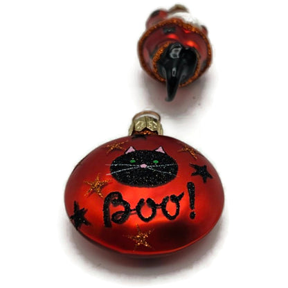 Patricia Breen Cirque de Nicoud Santa Medallion Kitty Faces Halloween Ornament