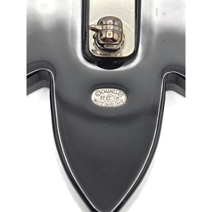 Chanel Rocket Brooch 17S A89416 Space Ship Pin Black Red Grey Glitter Rare Resin