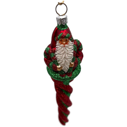 Patricia Breen Santa Sopel Red Green Twisted Candy Cane Christmas Ornament
