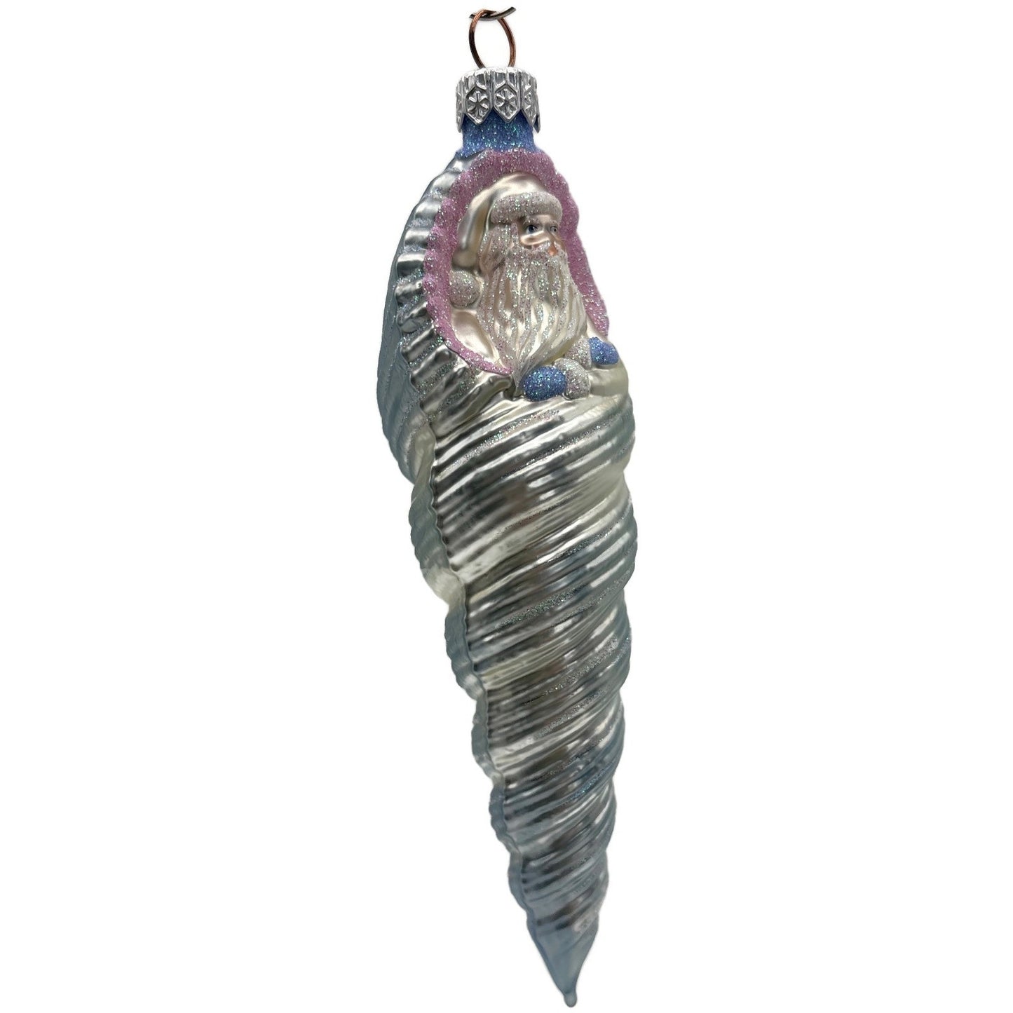 Patricia Breen Triton Santa Blue Pearl Suit Summer Nautical Christmas Ornament